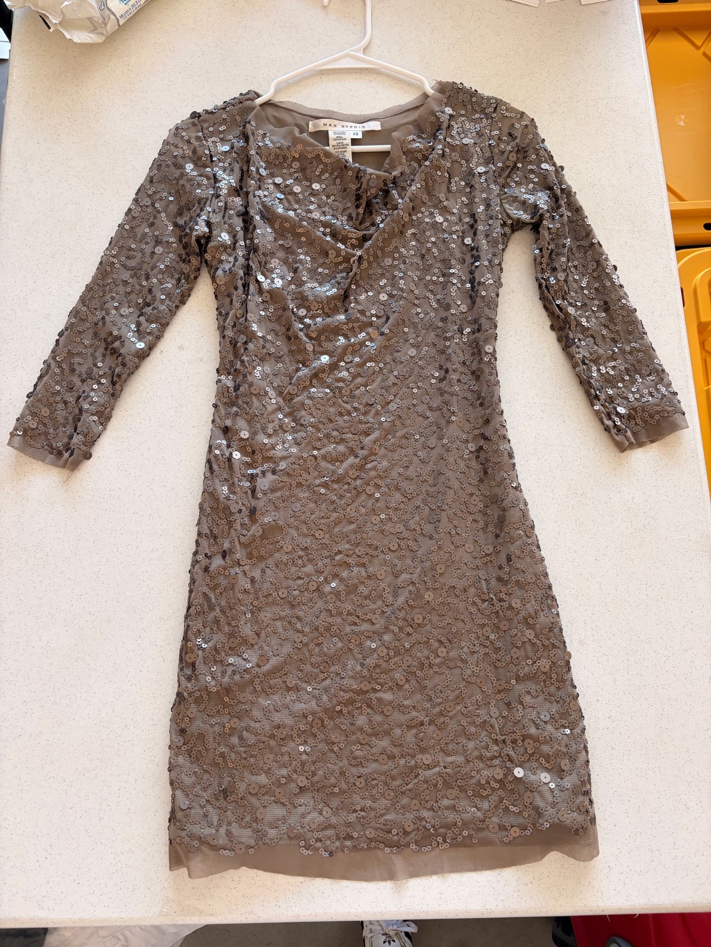 Max Studio Sequin Cocktail Dress -  Long Sleeve Party Dress
